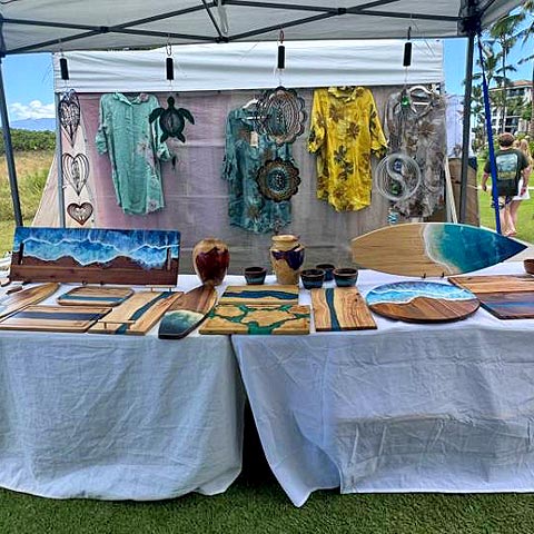 USA Wind Spinners at Maui's Finest Craft Fairs